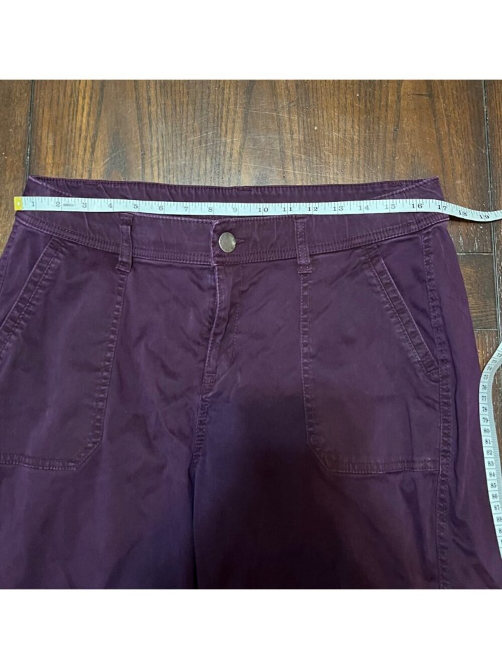 Lane Bryant Purple High Rise Chino Pants Zip Ankle Skinny Slim Stretch 16 - Picture 6 of 8